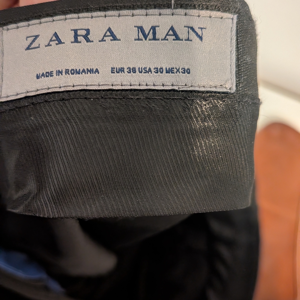 Zara Black Single-Button Notch Lapel Suit Jacket - Picture 6 of 7